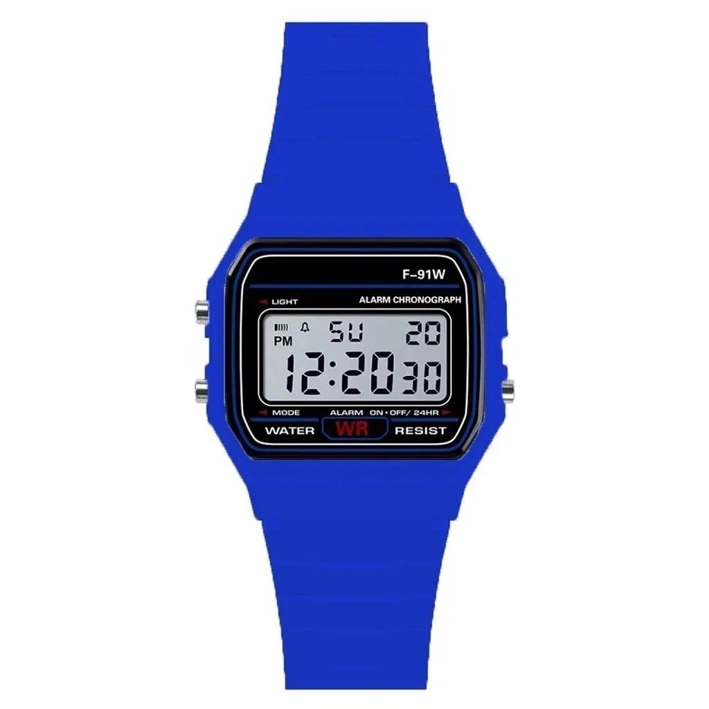 F 91W Classic Digital Resin Strap Watch Stopwatch Chronograph Sport Unisex Men