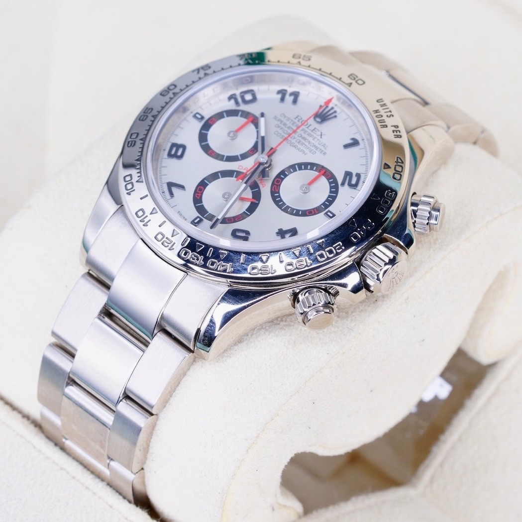 Rolex Daytona 116509 SILVER RACING Silver Arabic Dial 18K White Gold 40mm