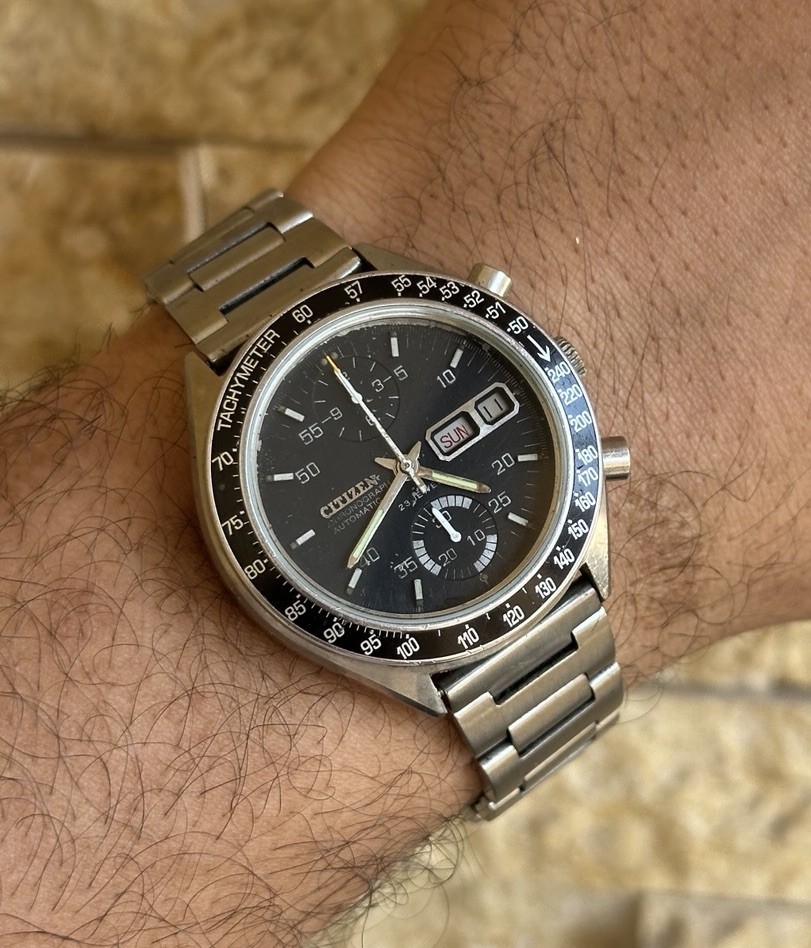 Vintage Citizen Flyback Chronograph 67-9313 Speedy Dec 1976 Challenge Timer Box