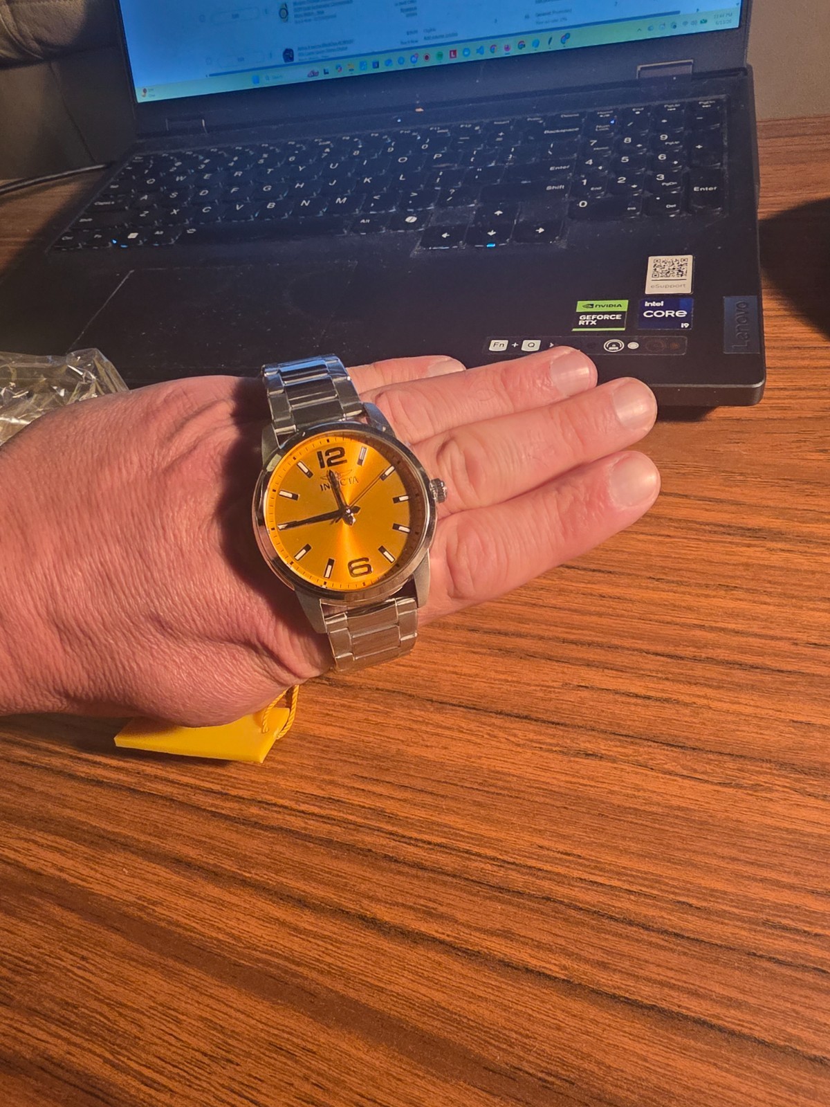 Invicta Celestial 48493 Men’s Watch 43mm Steel Yellow Dial NIB MSRP $495