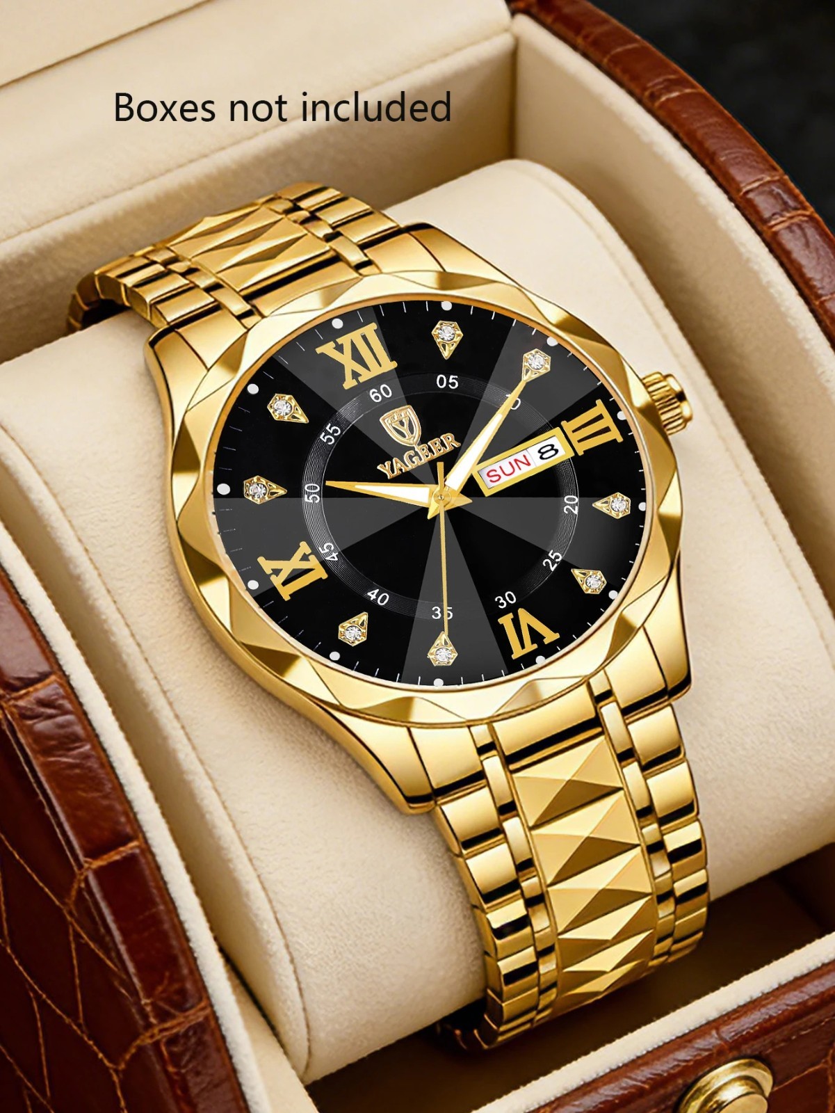 Business fashion stainless steel men’s Roman luminous quartz watch, a birthday g