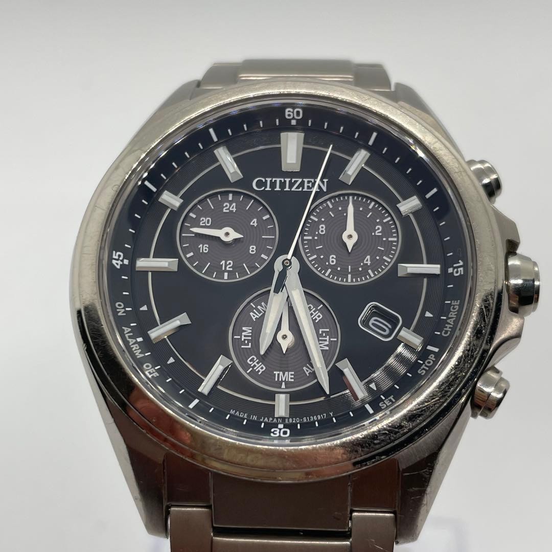 Citizen E820S096081 Watch Chronograph Titanium Eco Drive Authentic Genuine