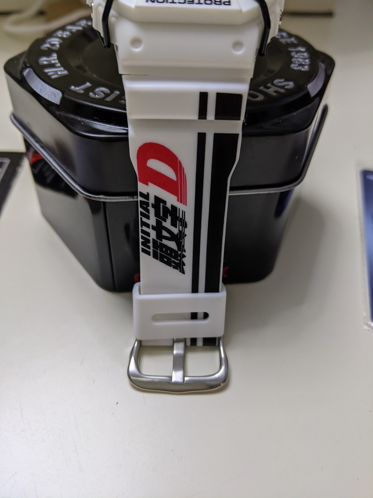Casio G-SHOCK DW-5600VT BAIT Initial D White Digital Quartz Watch Box/Papers