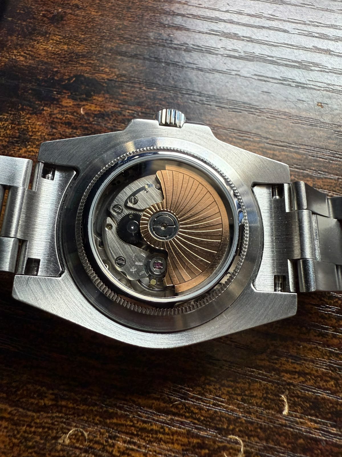 custom built Mod Watch POWERED BY Nh35 Automatic Movement