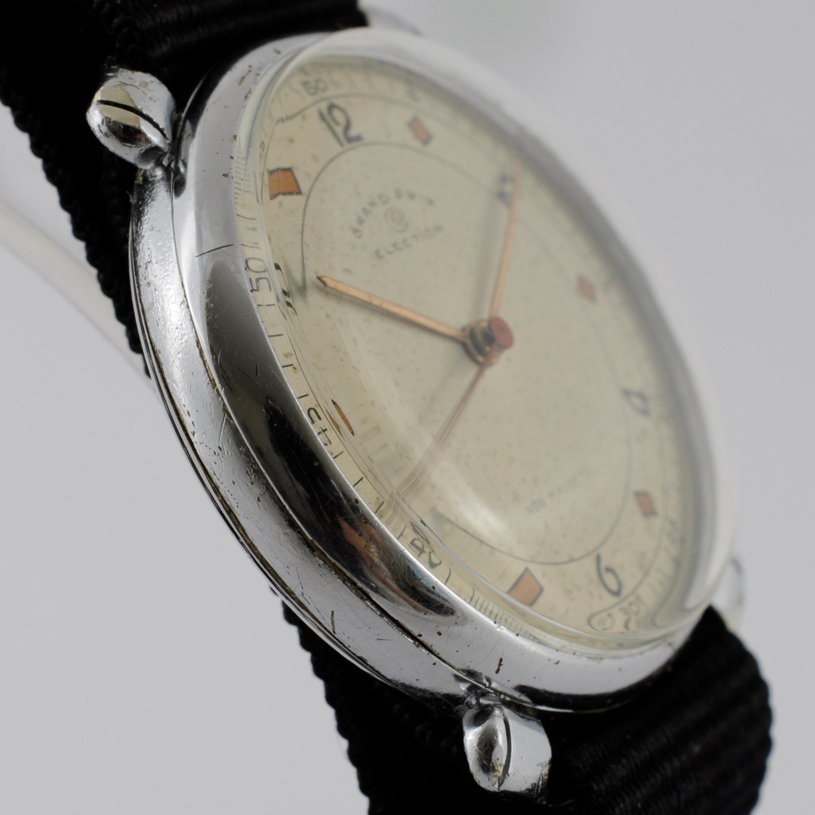 SWISS AUTHENTIC ELECTION SPECIAL FIXED FLARED LUGS MANUAL WIND WORKING 1940’S