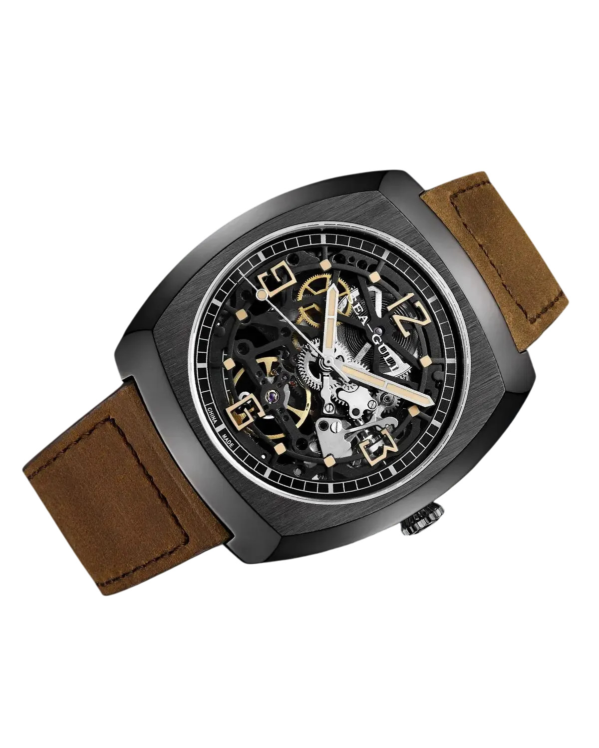 Seagull Automatic Skeleton Watch Tonneau Luminous Mechanical Watch 849.27.6094K