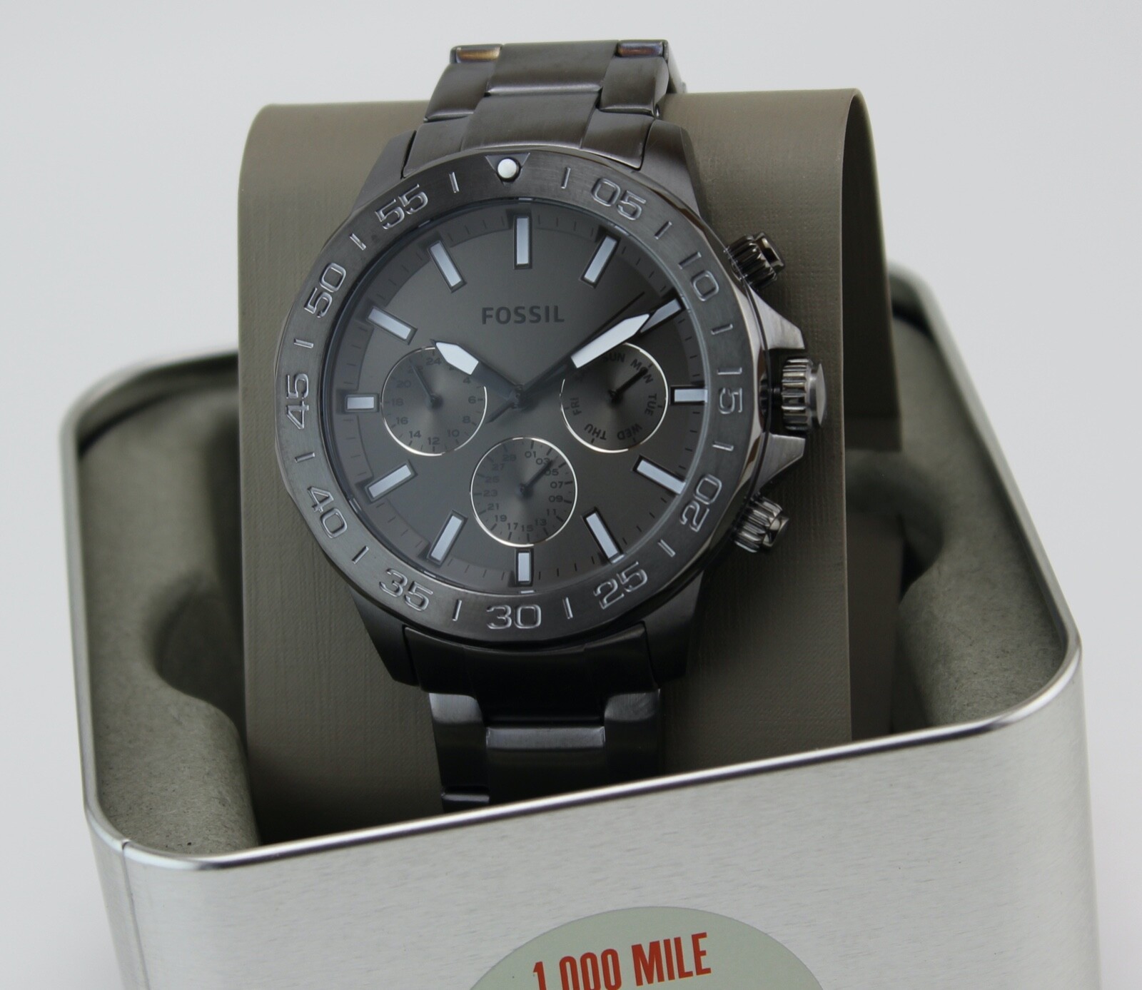 NEW AUTHENTIC FOSSIL BANNON MULTIFUNCTION SMOKE CHRONOGRAPH BQ2491 MEN’S WATCH