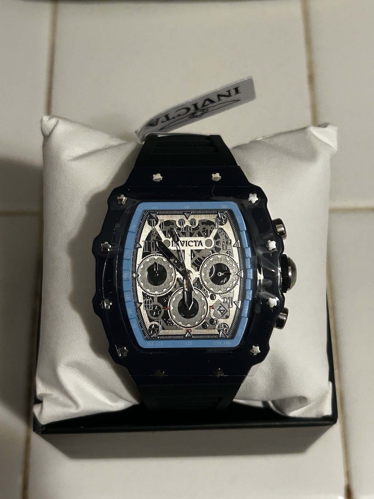 Invicta Racing Night Fall Nitro Gen Men’s Watch 43mm Quartz 50m Blue/Gray w/Box