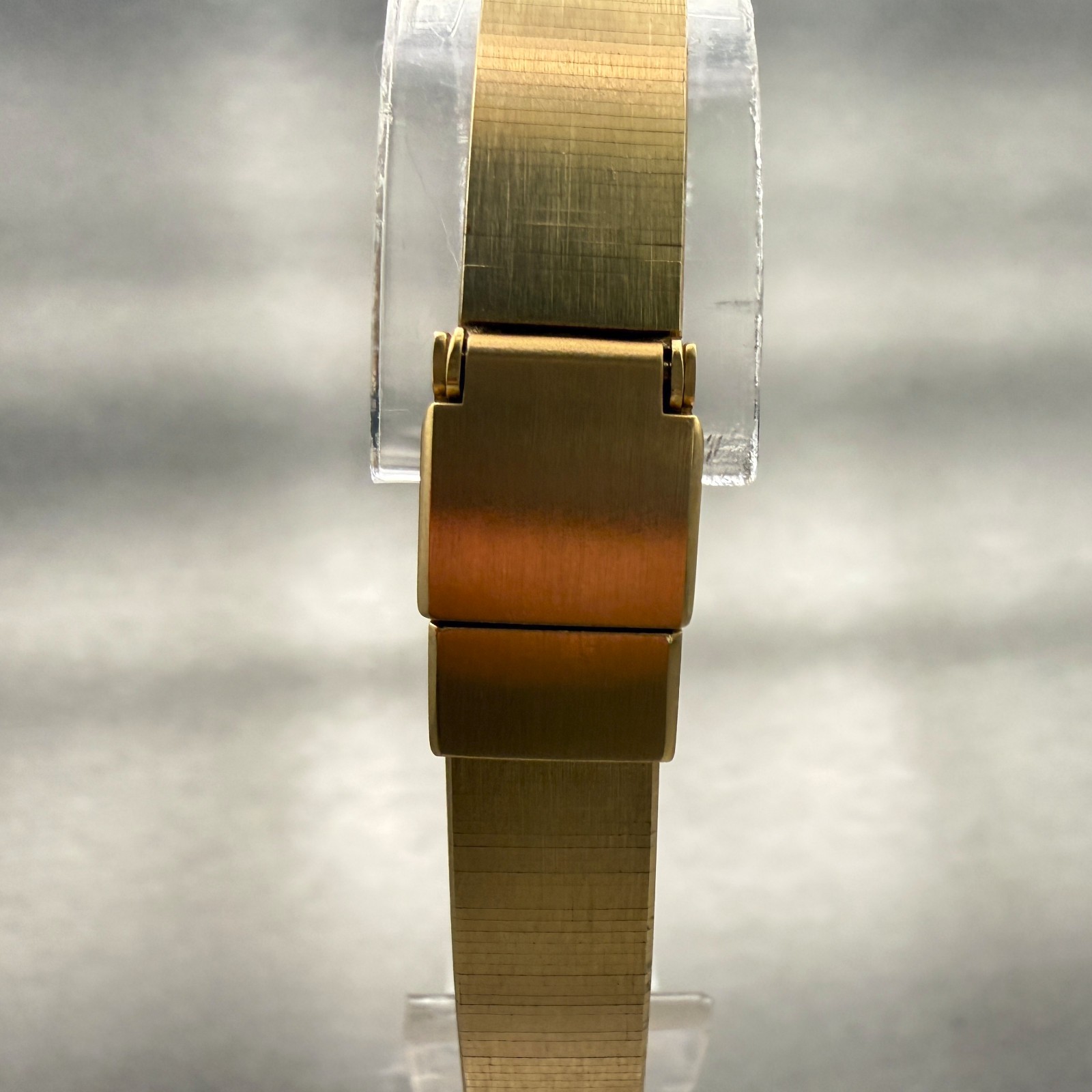 Seiko Watch Women 13mm Brown Dial Gold Tone Rectangle 1850-5039 New Battery VTG