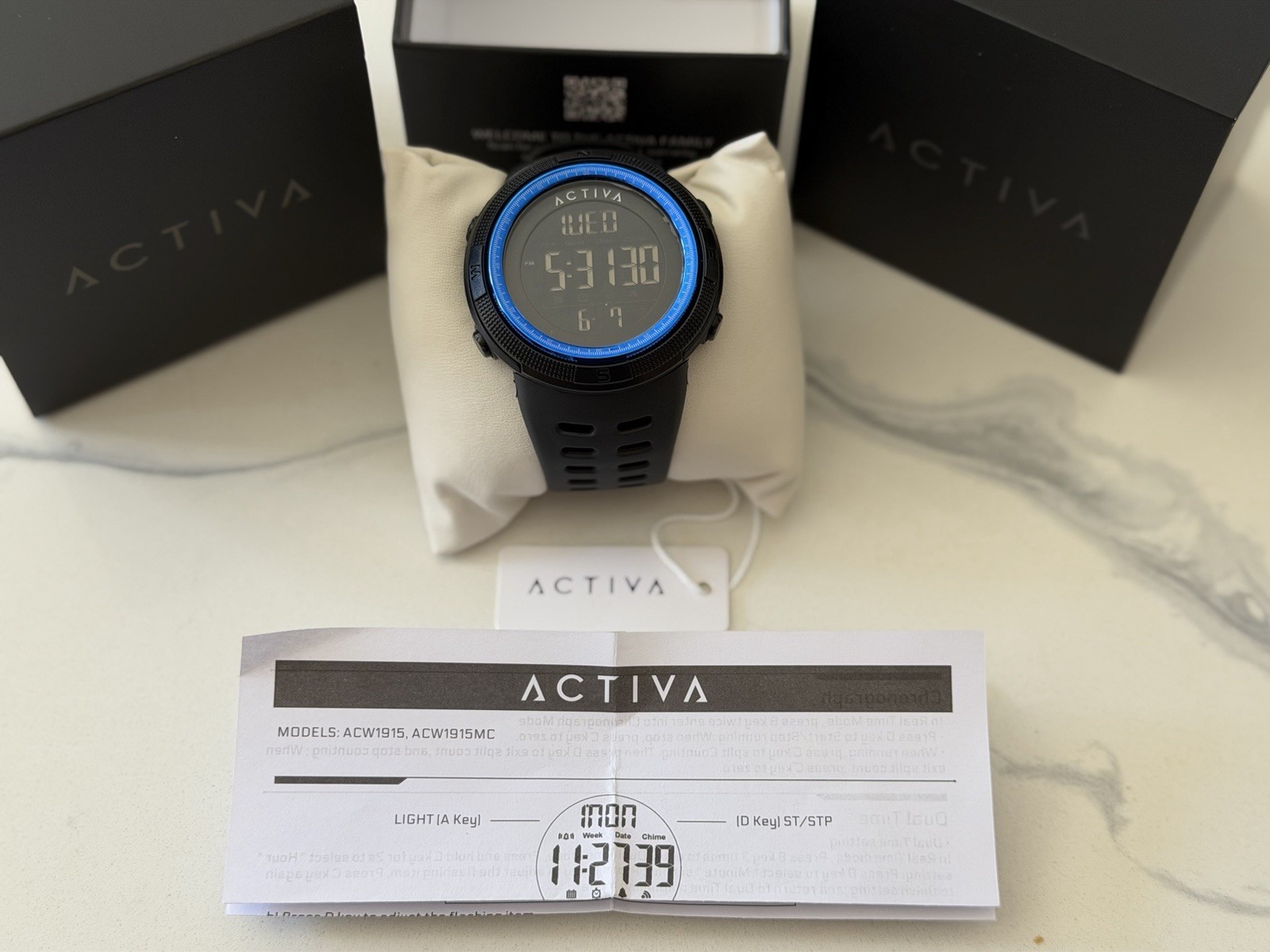 Activa X Invicta Digital Men’s Watch – 50mm. Black (ACW1915-010)