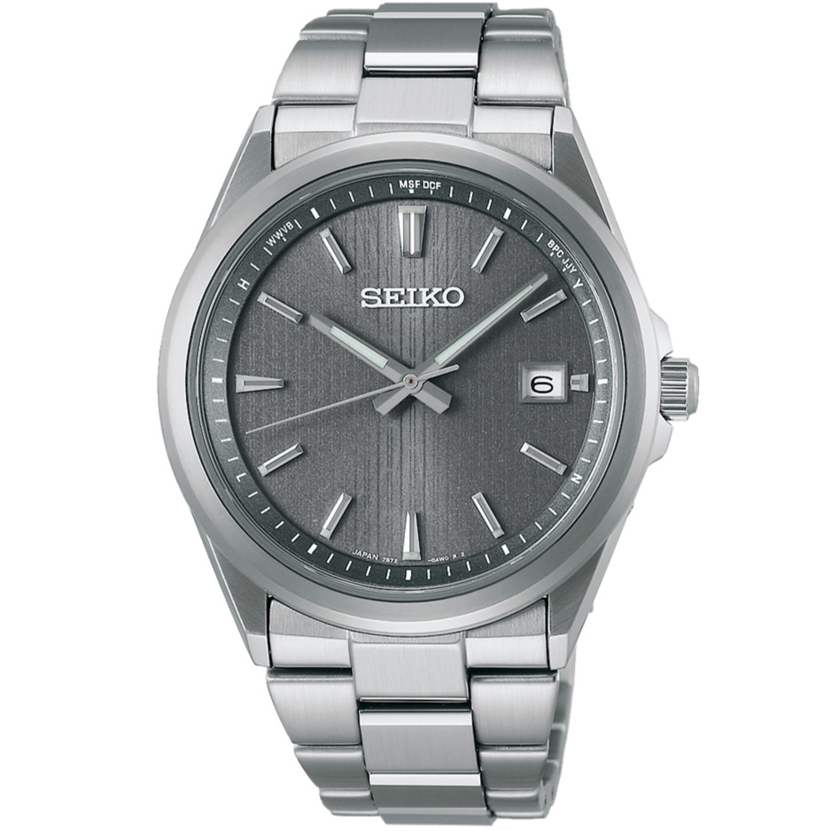 SEIKO SELECTION S SBTM347 Stainless Steel Radio Solar Watch Gray Dial 39.8mm