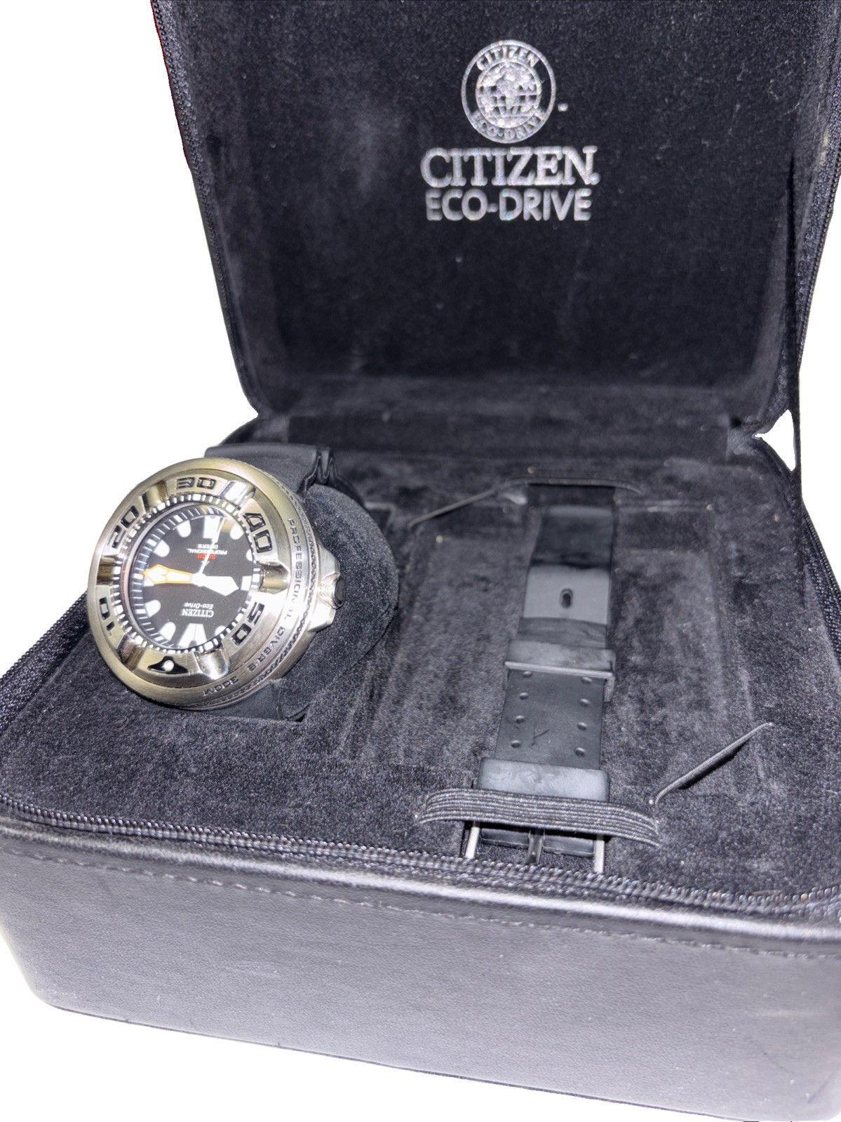 Citizens Eco Drive Divers Watch 300 600171 Black Band