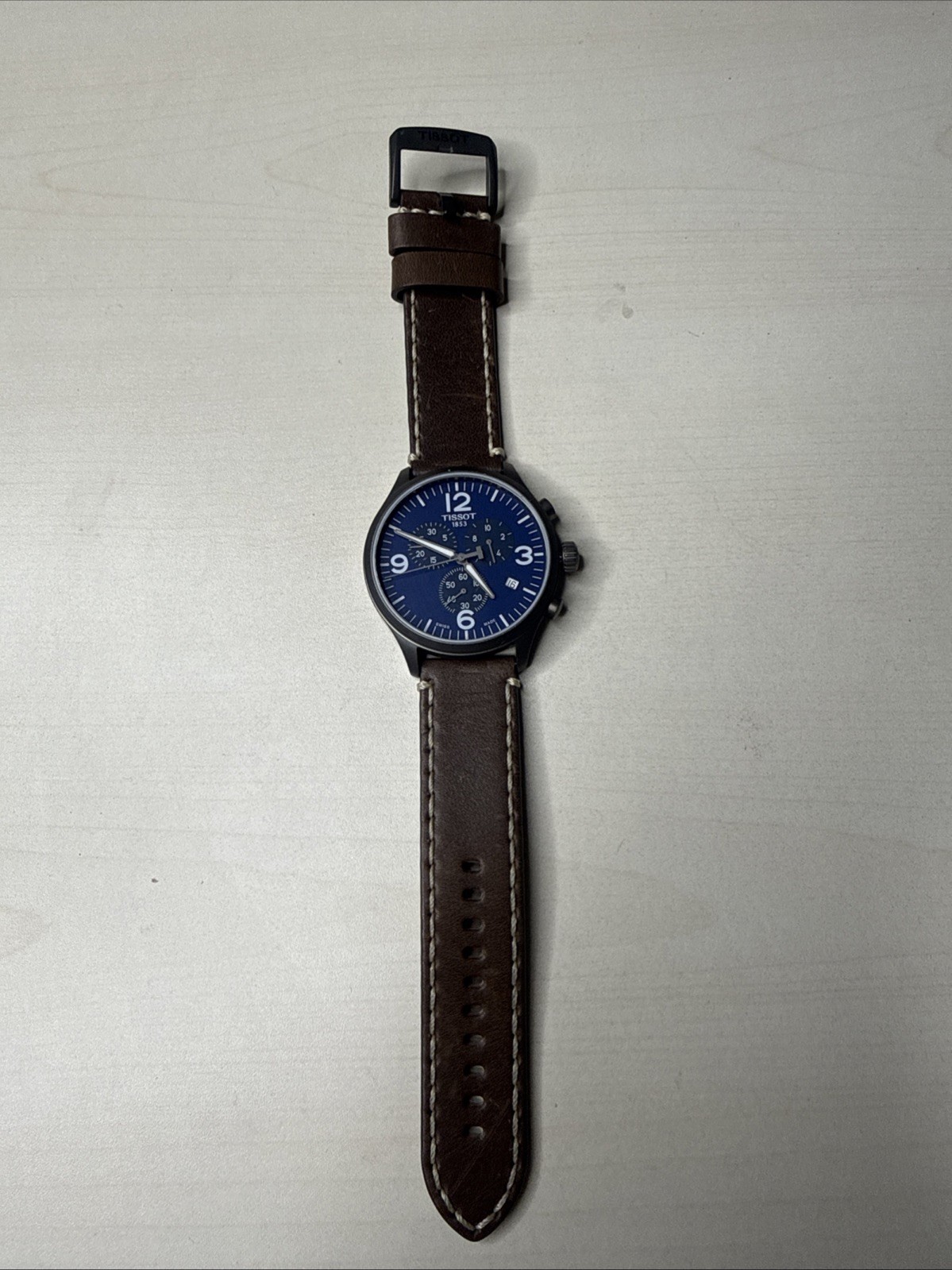Tissot Chrono XL Vintage Brown Belt/Blue Dial Men’s Watch T1166171604200