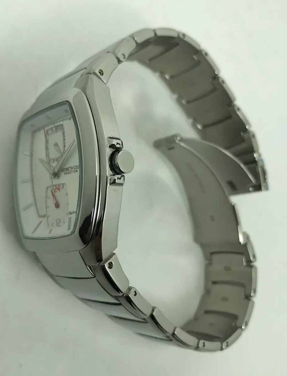 Kenneth Cole Reaction Men’s KC3686 Barrel Tonneau Shape Stainless Steel Watch