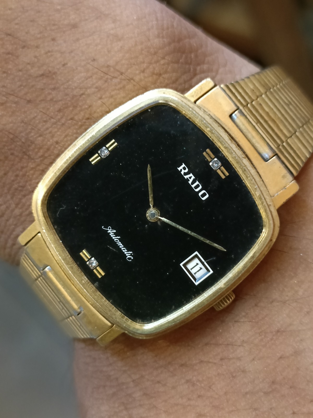 VINATGE RADO AUTOMATIC BLACK DIAL 634.7925.2 SWISS MEN’S WORKING CONDITION