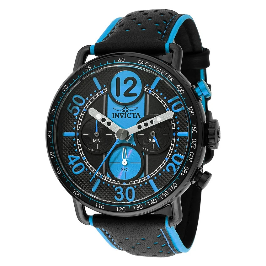 nvicta Racing Vector Men’s Chronograph Quartz Watch 44mm Blue Black New 49367