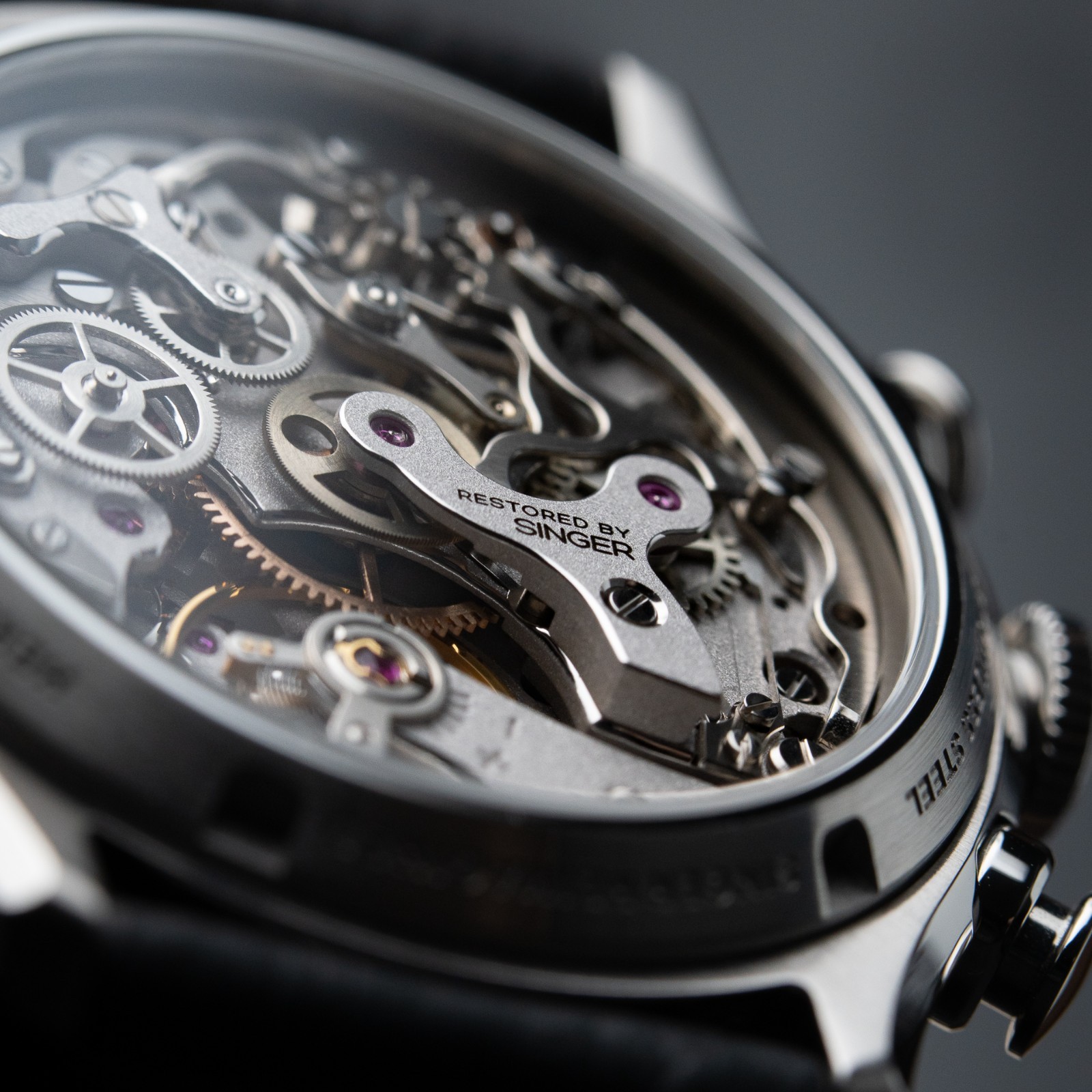 Singer Reimagined Heritage Chronograph 8/2025 Piano Black Dial 38.8 Manual Watch
