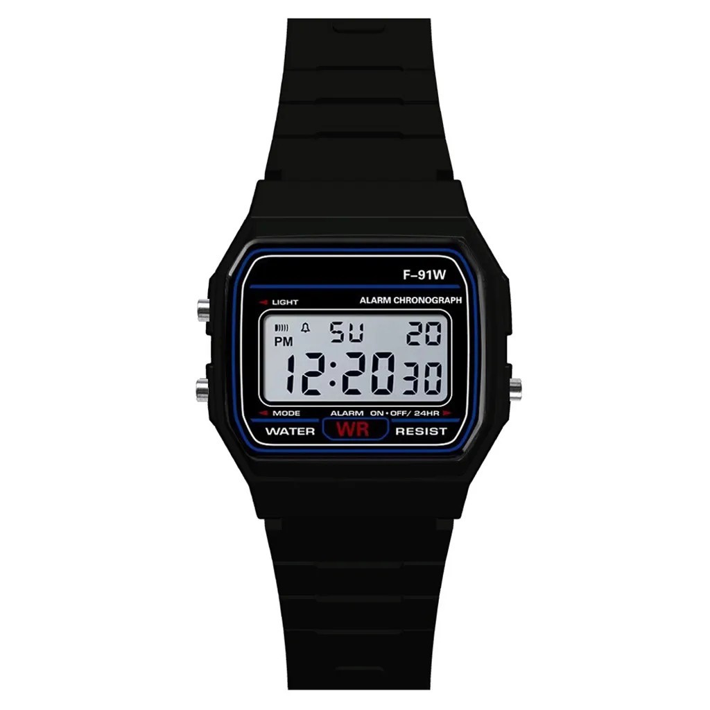 F 91W Classic Digital Resin Strap Watch Stopwatch Chronograph Sport Unisex Men