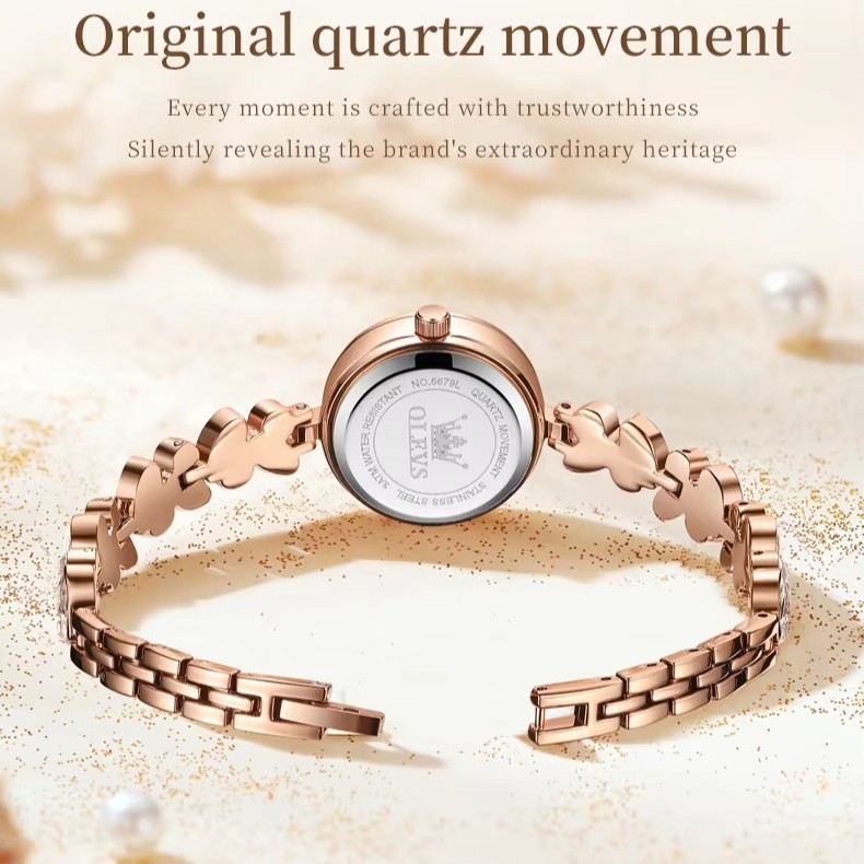 OLEVS Diamond Small Dial Wristwatch Calendar Luminous Quartz Watch for Women