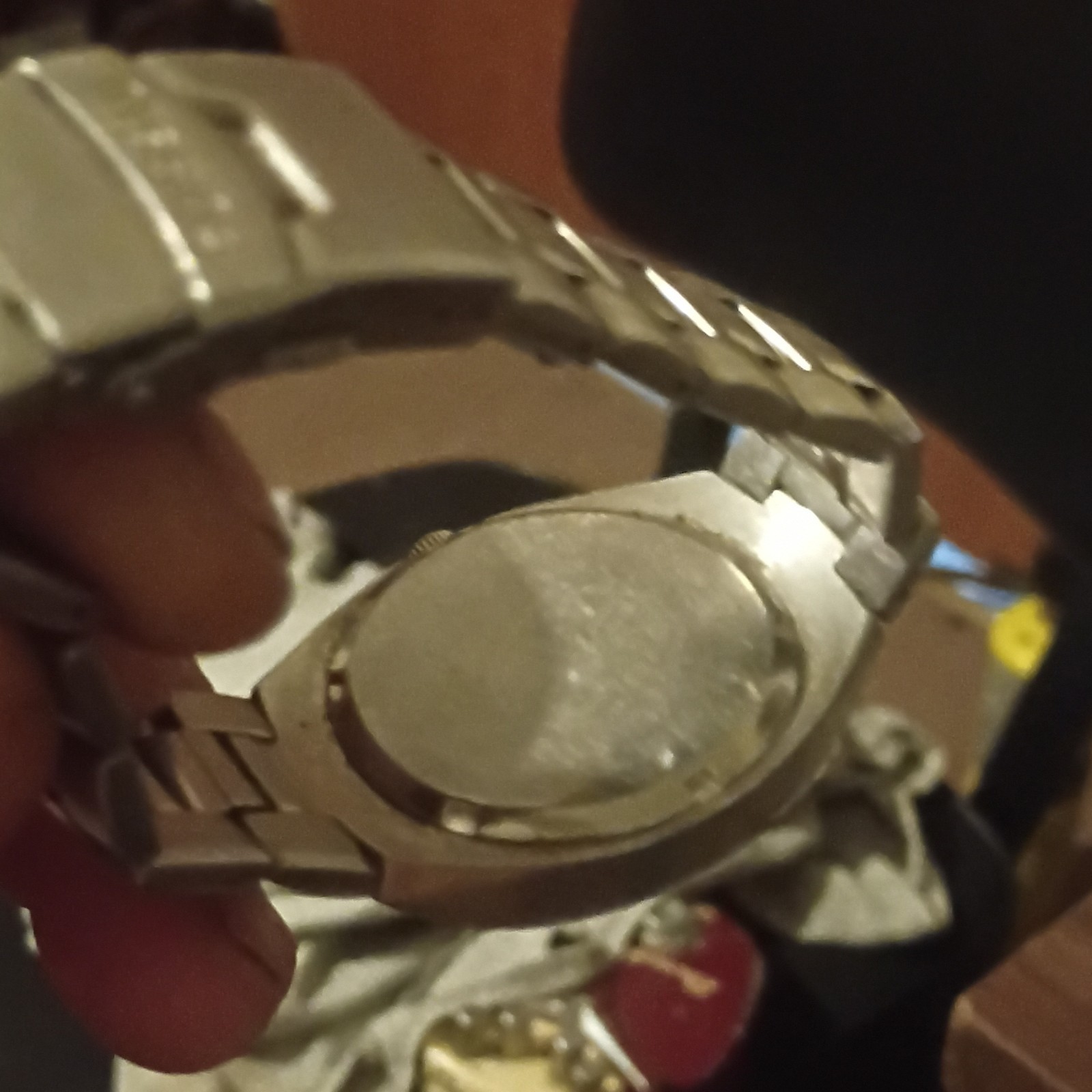Fossil Silver Analog Round Wristwatch Metal Bracelet Fold-Over Clasp