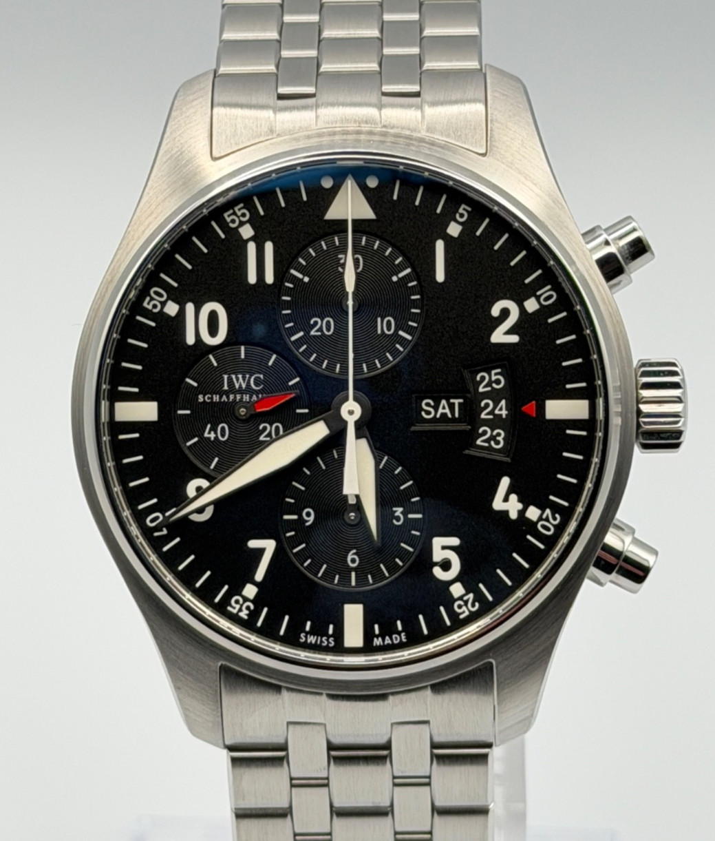 🔥 WEEKEND SPECIAL | IWC Pilot Chronograph IW377704 Black Dial | MINT | Full Set