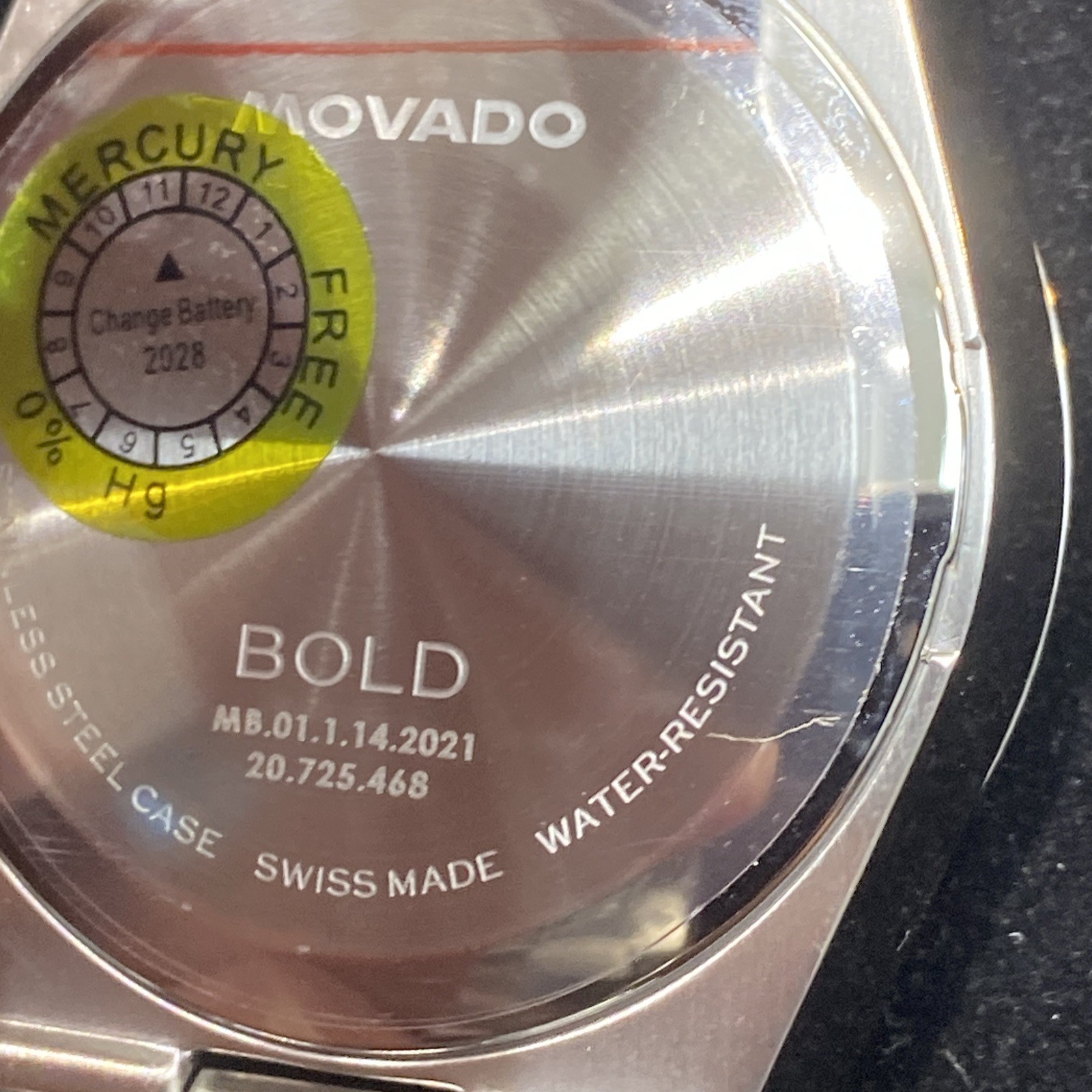 Movado Bold Quest 3601221 Blue Sunray Dial Stainless Steel 40mm Unisex Watch.
