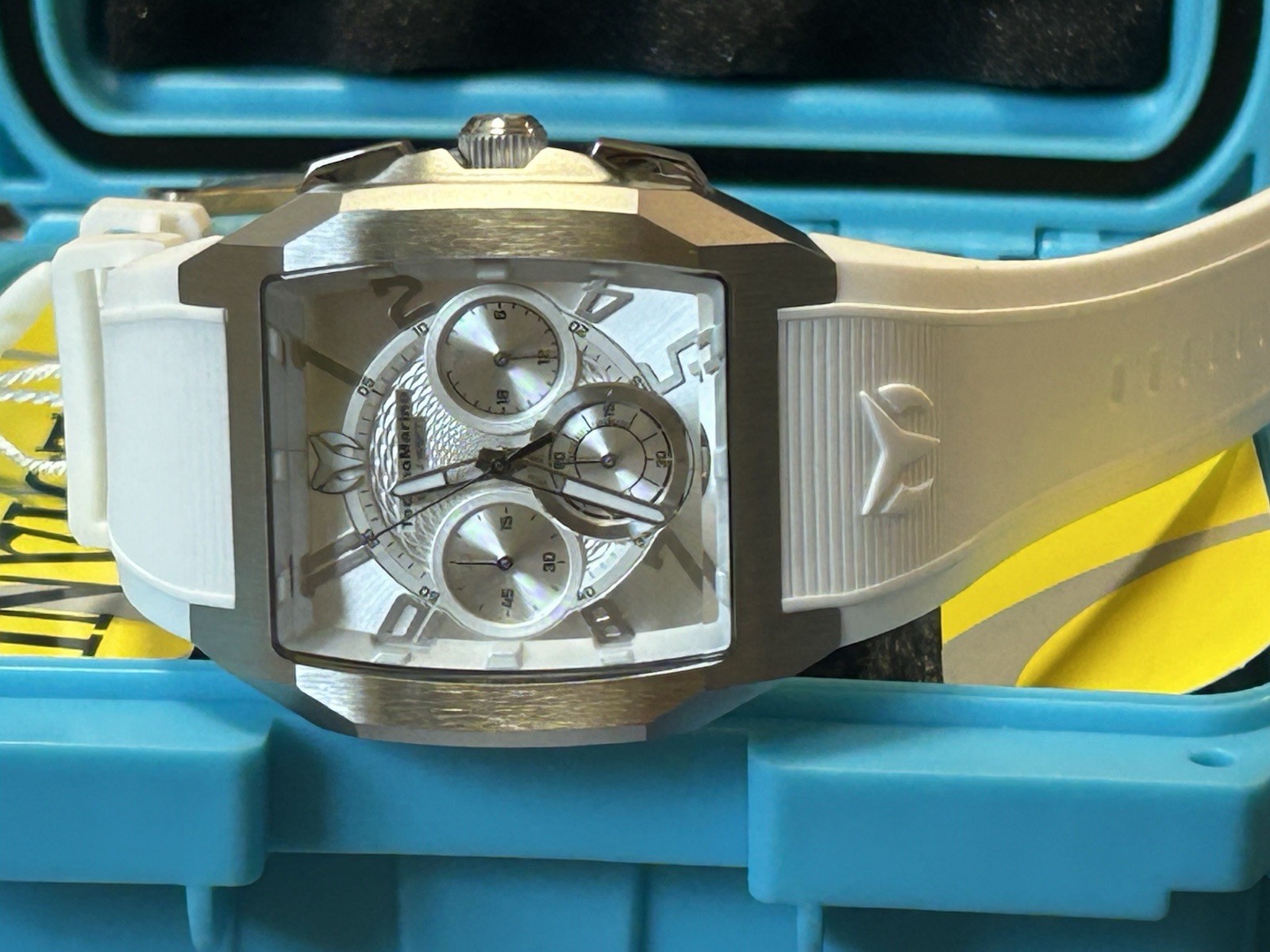 TechnoMarine Aqua Quadrant, WR 50m 43mm, New/Box/3yr Wnty, 8.5” Adjust TM-225120