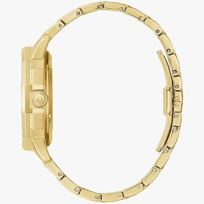 Bulova Men’s Crystal Octava Automatic Stainless Steel Bracelet Watch Gold-Tone