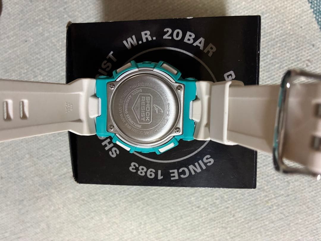 CASIO G-SHOCK GA-500WG-7A White Blue Men’s Watch Used Japan