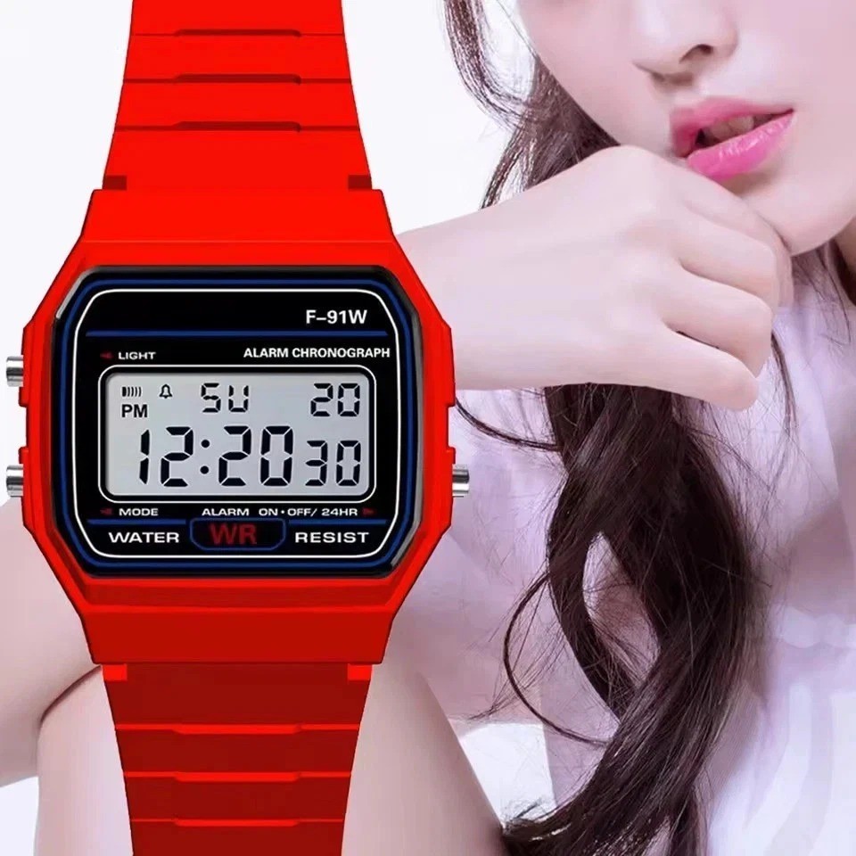F 91W Classic Digital Resin Strap Watch Stopwatch Chronograph Sport Unisex Men