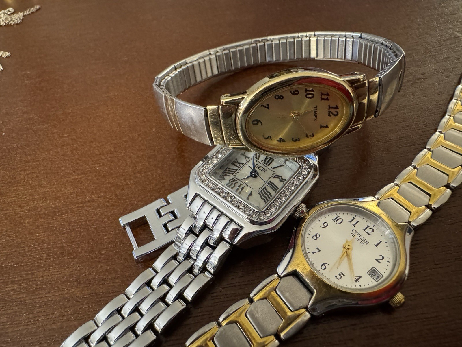 Lot Of Three Watches: Vintage Citizen, Vintage Timex, and Modern Gedi