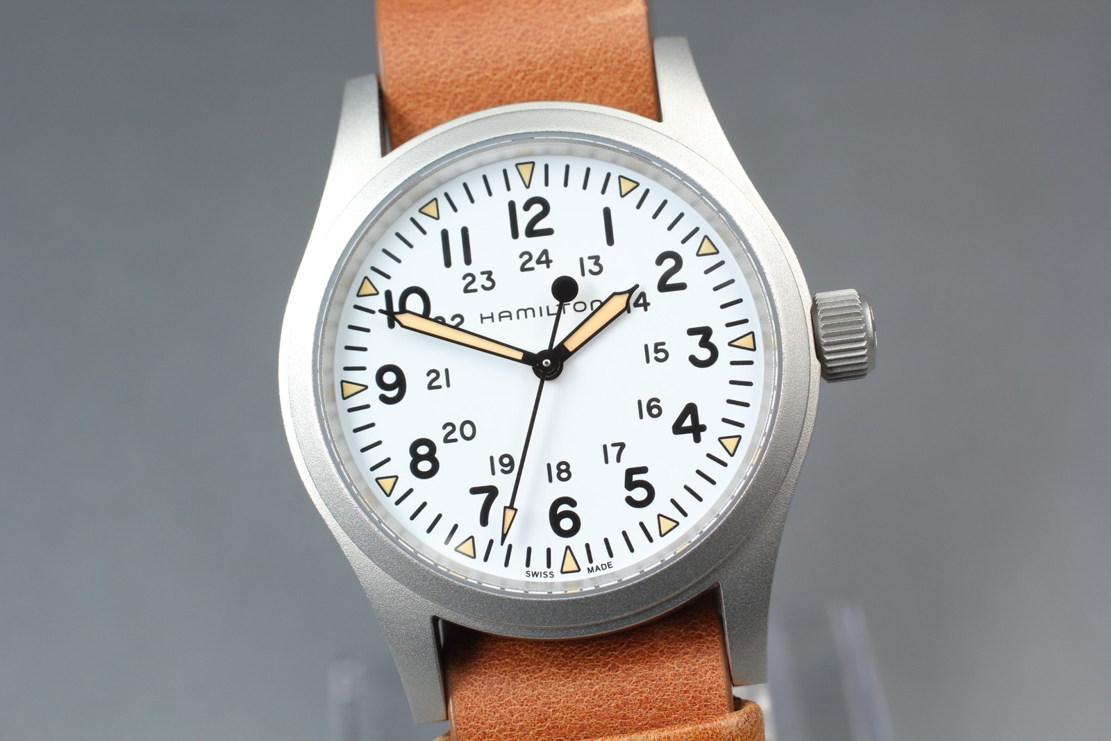 Paper [Top MINT] HAMILTON Khaki Field H694390 Mechanical White Dial Men’s Watch