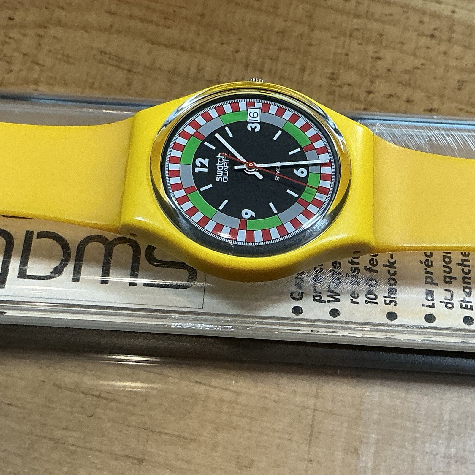 SWATCH – YELLOW RACER – GJ400 – 1984 – 1980’s – 34mm