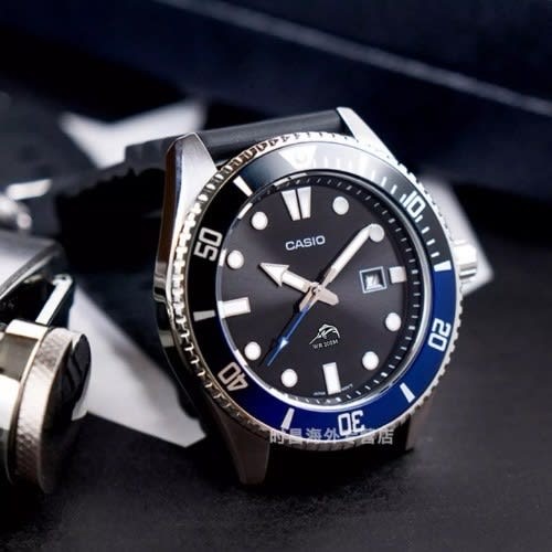 Casio Duro MDV106B-1A2V Diver Watch 200M WR Bezel Resin Quartz Blk Blue