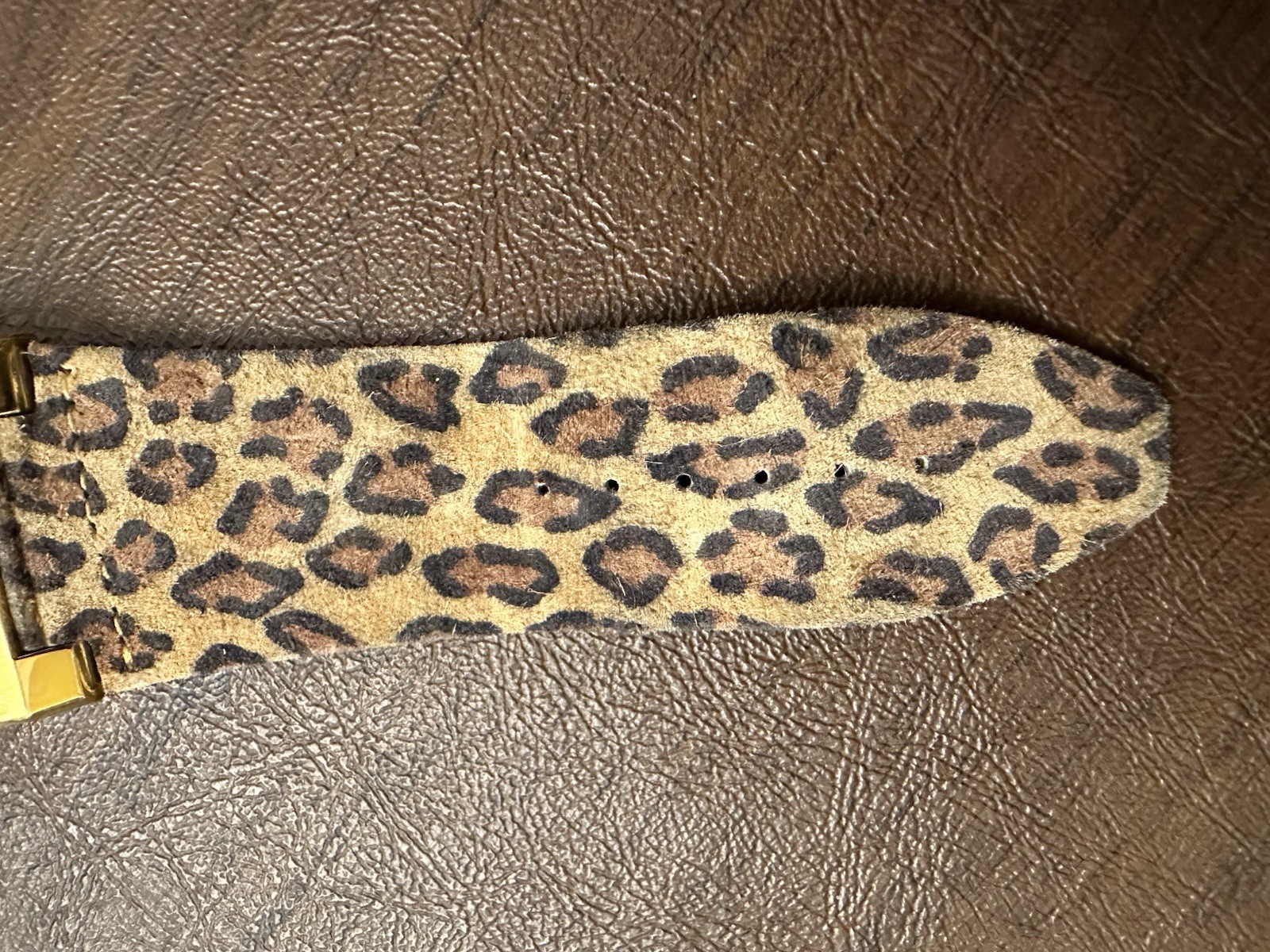 VTG Joan Rivers Classics Coll. Watch (New Battery) Leopard Print Band Gold Toned