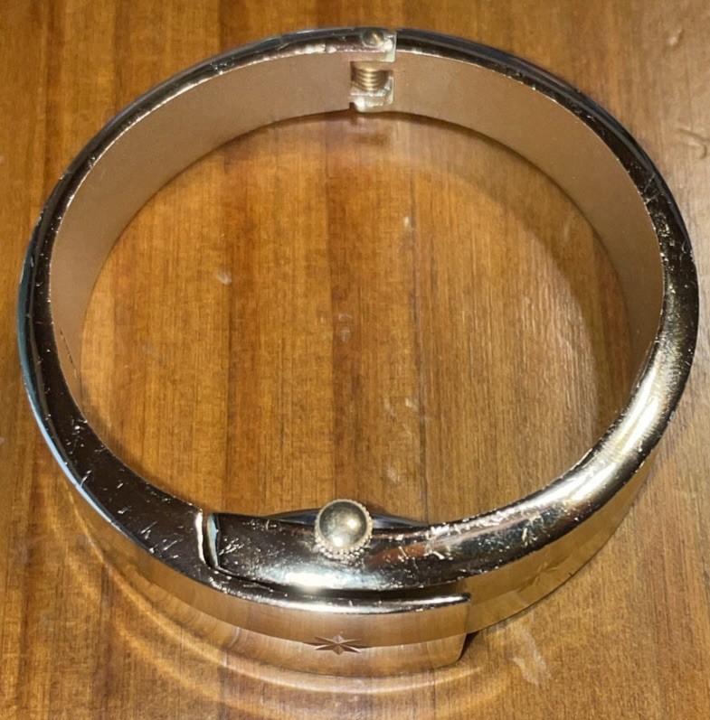 Ladies Peekaboo Watch Celestial Bangle Cuff RADIAL 17J W. Germany R. Gsell & Co.