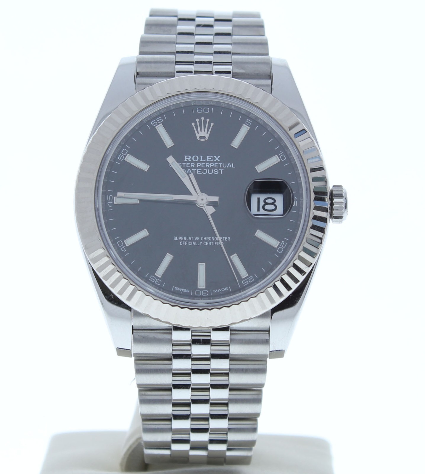 Rolex Datejust 41mm 126334 Black Index Dial Jubilee Bracelet