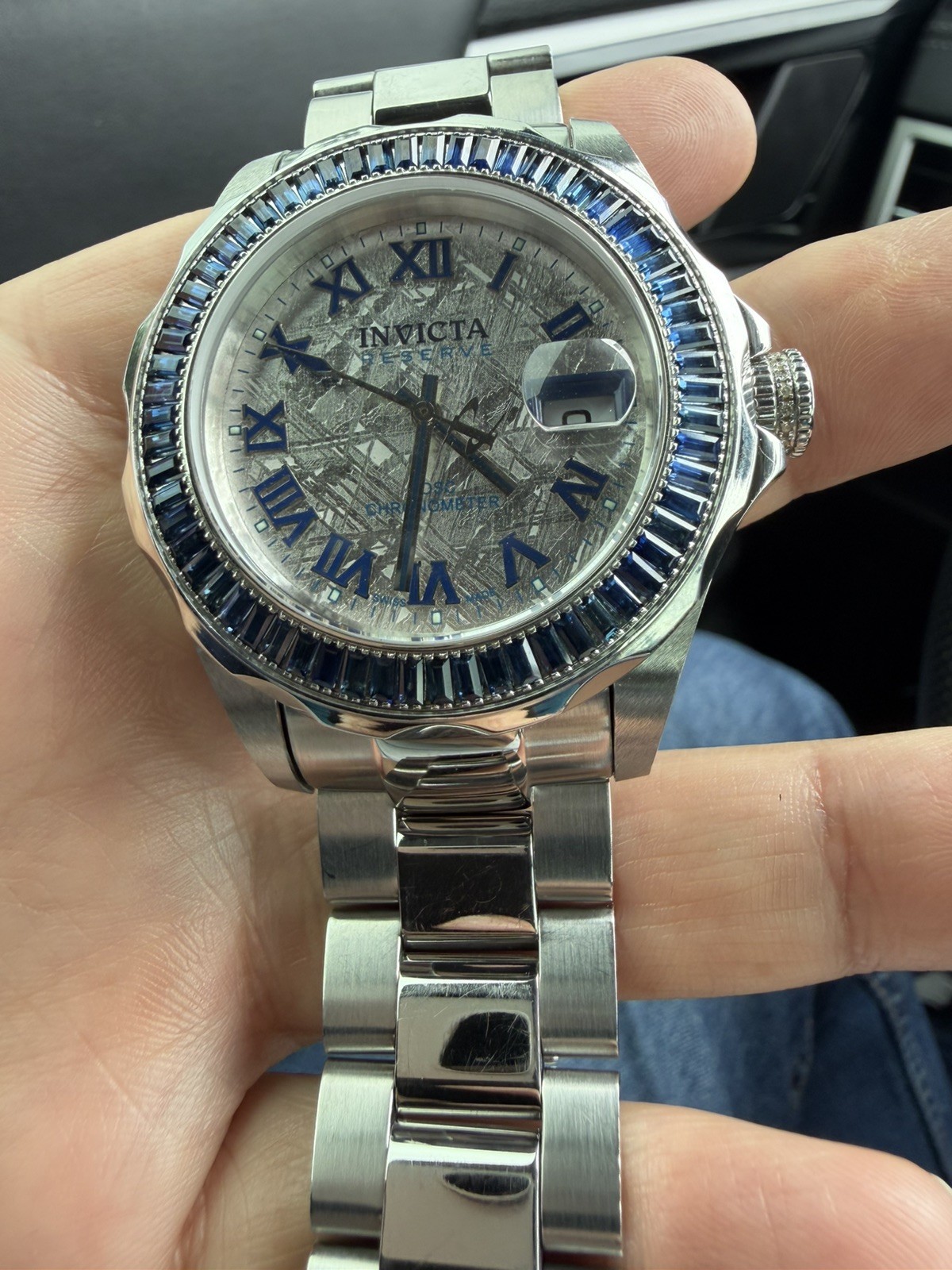 SUPER RARE Invicta COSC Meteorite Dial Sapphire Bezel 5ctw Swiss Made Auto #5172