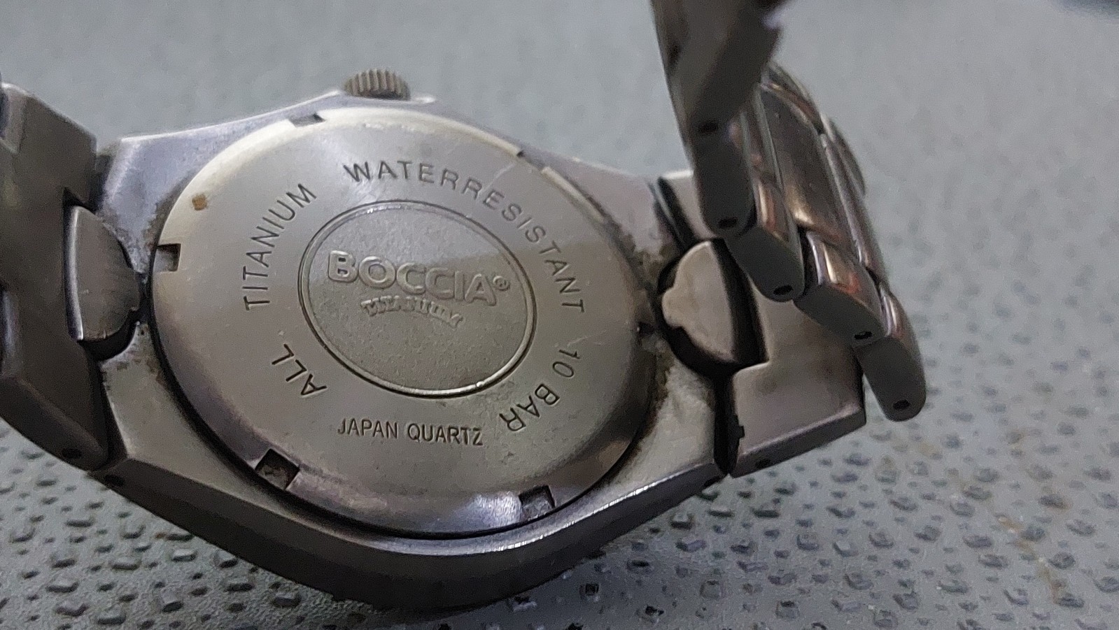 BOCCIA TITANIUM MEN Watch – Vintage Date Ti case & bracelet WORKS .READ DESCRIP