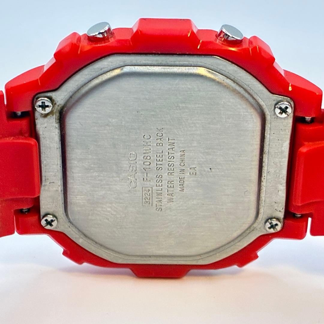 G-Shock DW-5600E-1V Digital Watch Red Waterproof Working Used G614