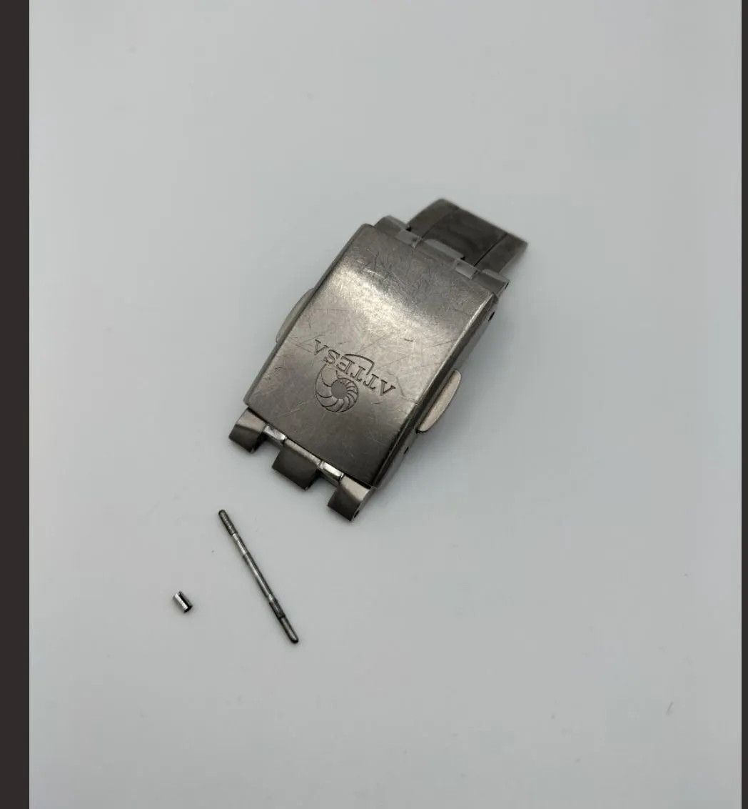 Used watch parts: Citizen H110-T010156 buckle, clasp, strap, band, with connecti