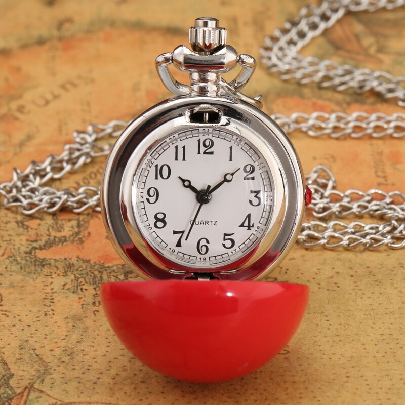 Pocket Watch Necklace Gift Arabic Numerals Dial Modern Fashion Style Retro Chain