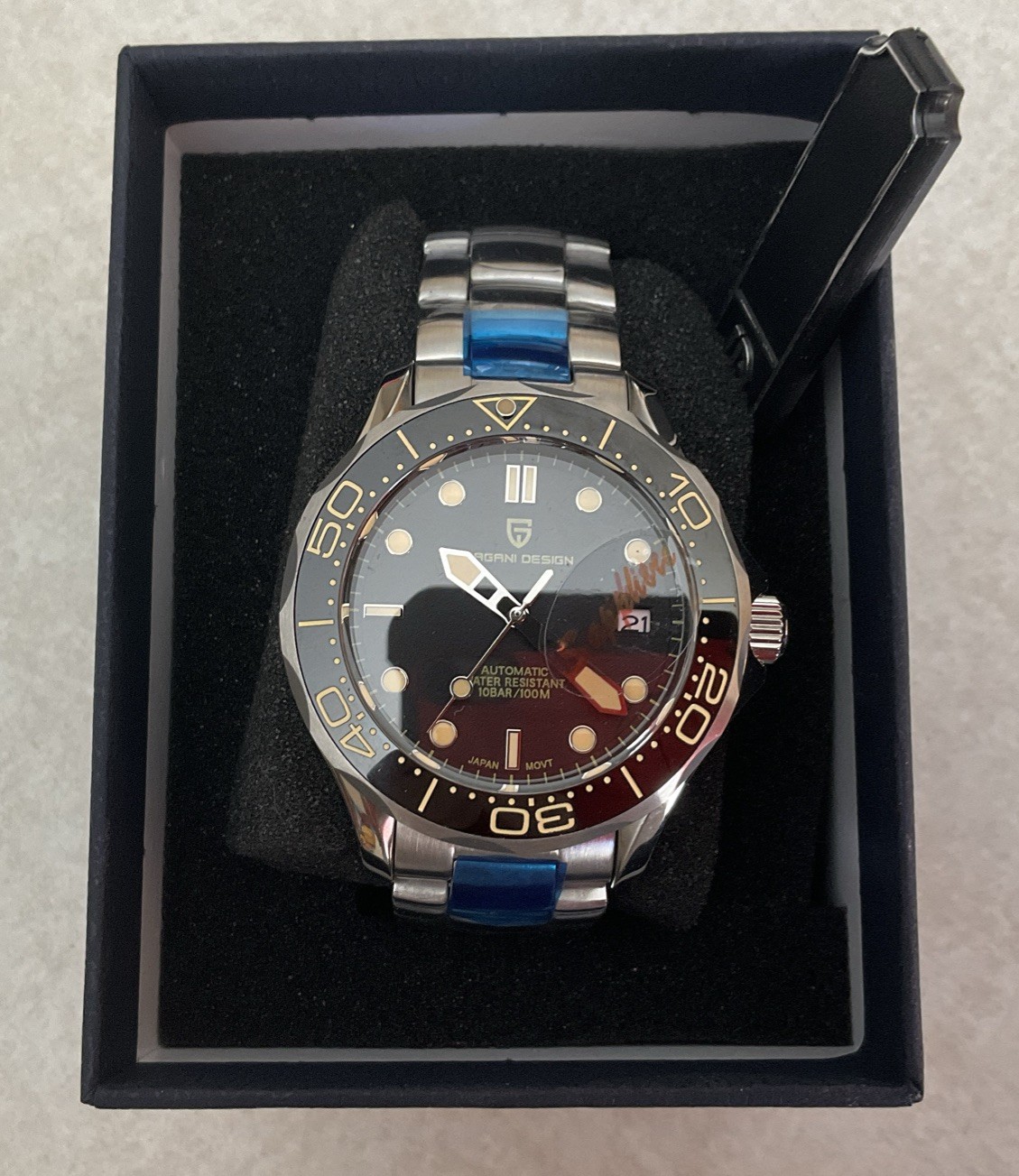 PAGANI DESIGN “ 007 “ 42MM DIVE WATCH *AUTO *STAINLESS *SAPPHIRE* JAPAN MOVT*NIB