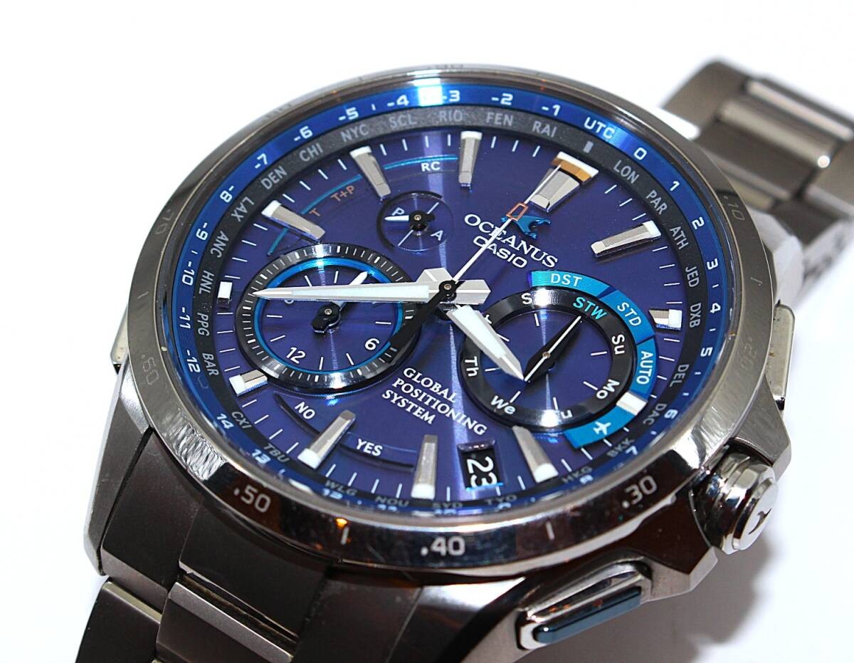 VRW 2043′ Watch CASIO OCW G1000 OCEANUS BL Dial Men’s Solar Working Item