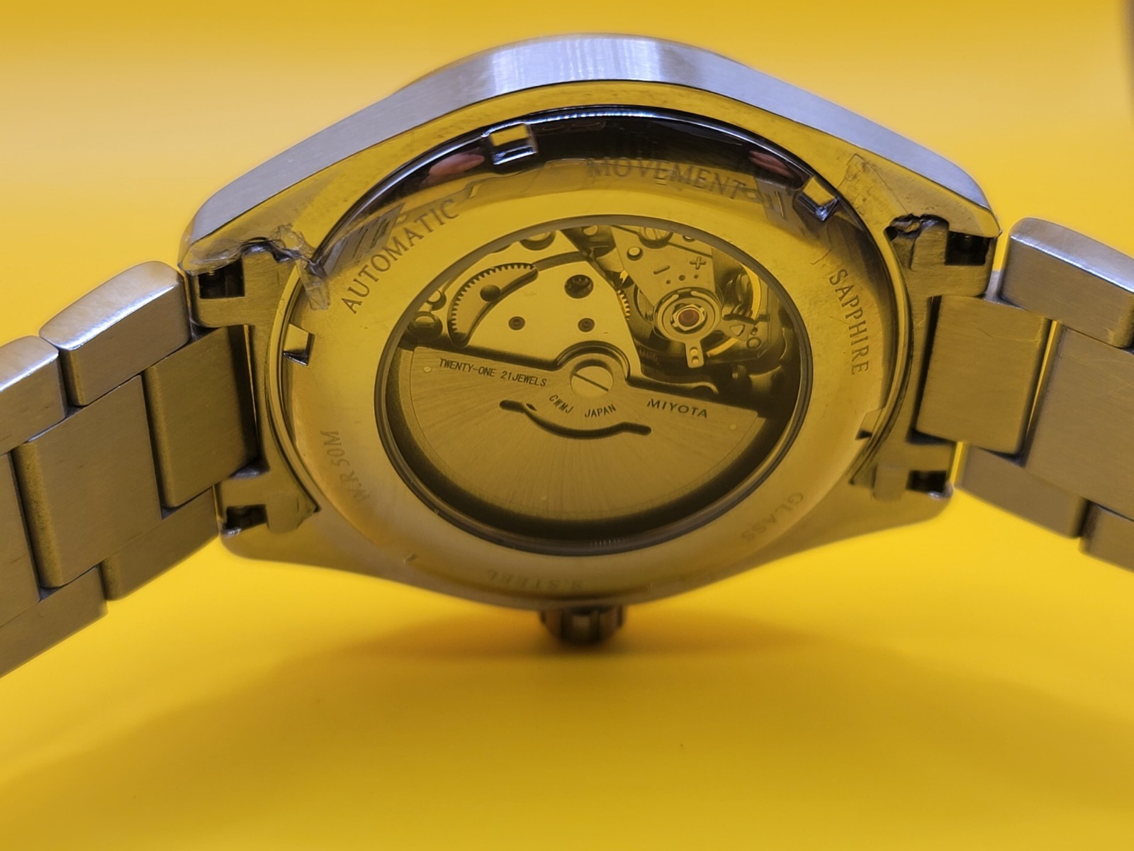 BNIB CORGEUT 6010 JAPAN AUTOMATIC ALL STEEL SPORTS/DRESS WATCH TEAK SAPPHIRE 50m