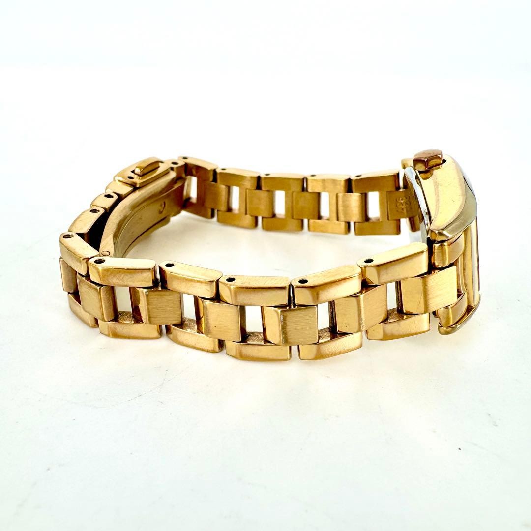 29 [Working Condition] SEIKO LK Lukia Solar Gold Tonneau-shaped Wristwatch
