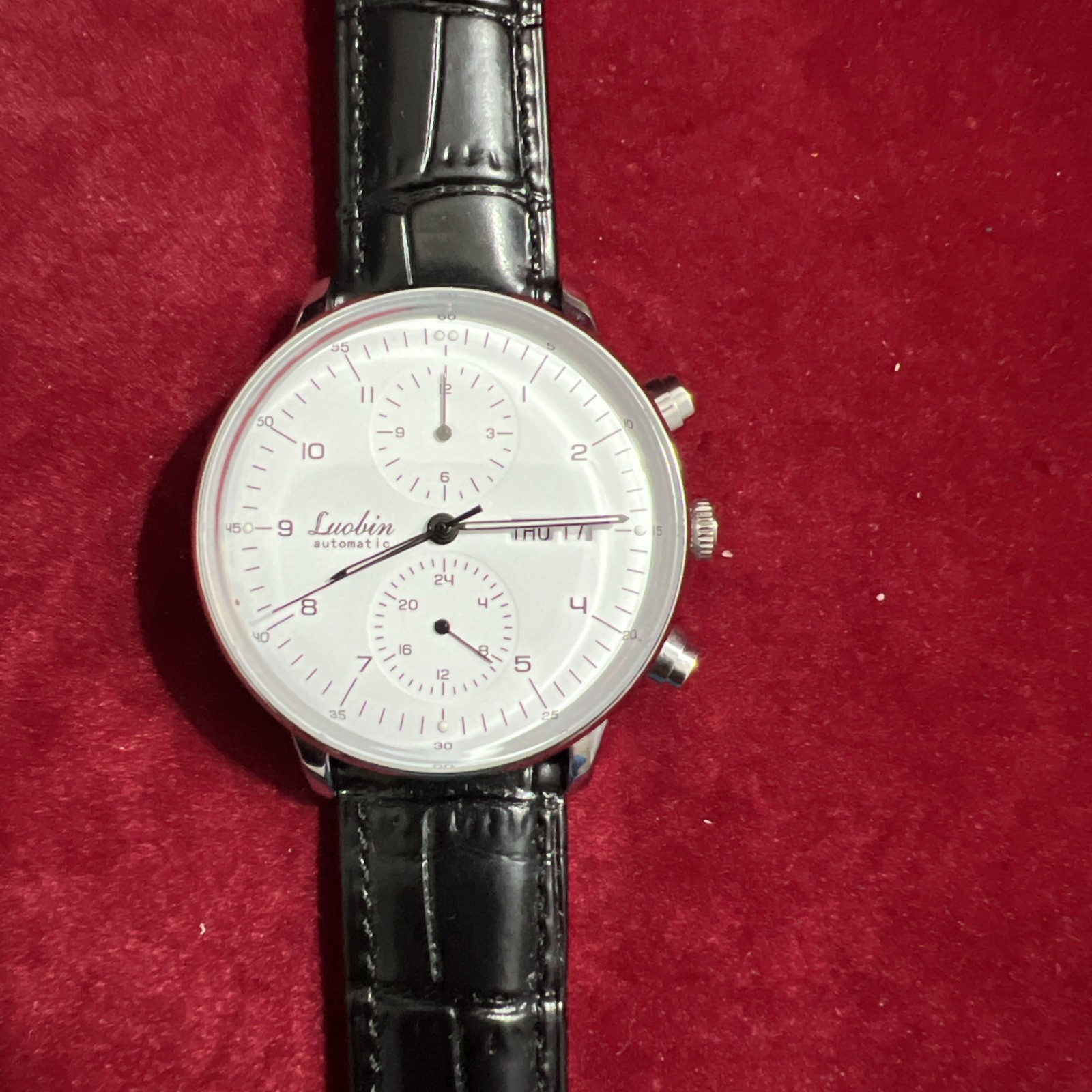 Luobin Automatic Men’s Luxury Mechanical Watch 3 Bar Hour Date Month Multi 41mm