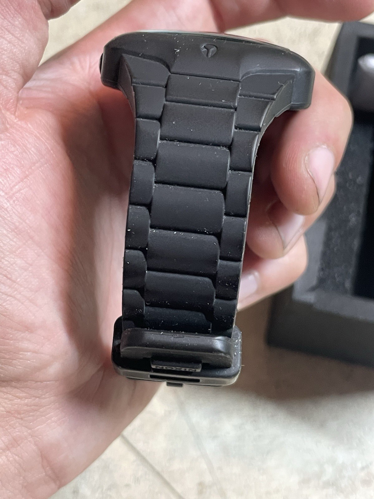 NIXON MENS YES IT IS REAL DIAMOND THE RUBBER PLAYER STL. STEEL Watch New Bat 10G