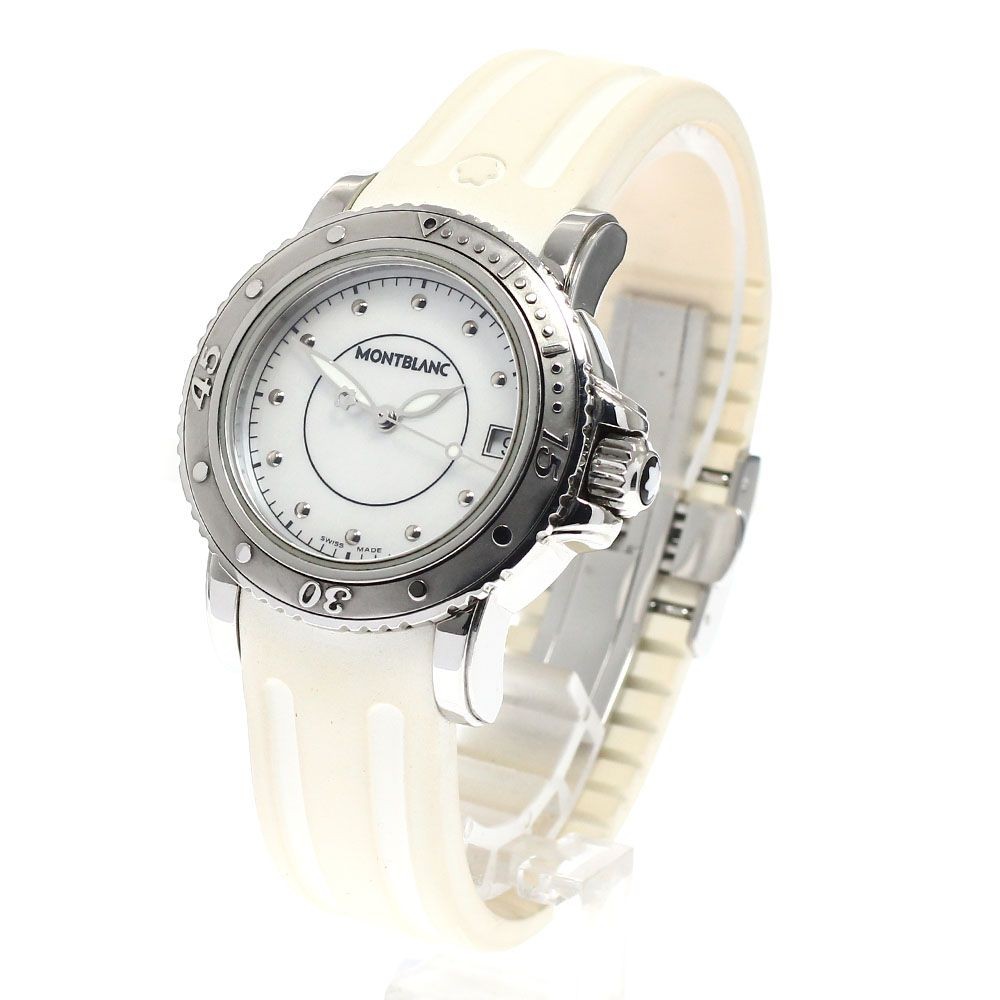 Montblanc Meisterstück 7036 Stainless Steel x Rubber Quartz White Round Boys