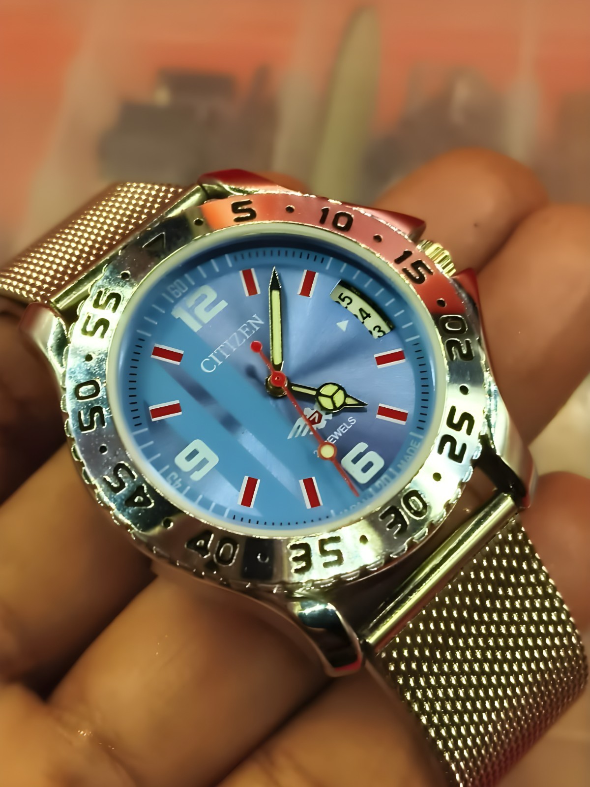 Automatic 8200 21Jewels Restored White Dial Blue Day/Date Mens Watch Vintage 67